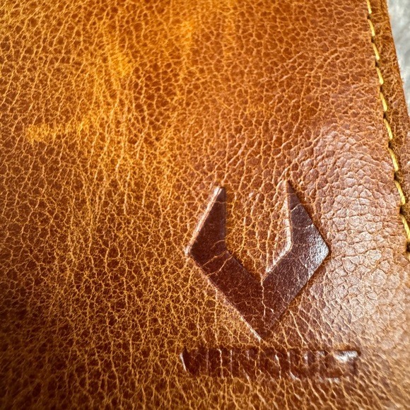 Brown Genuine Leather Slim Wallet Card Holder - Picture 2 of 9